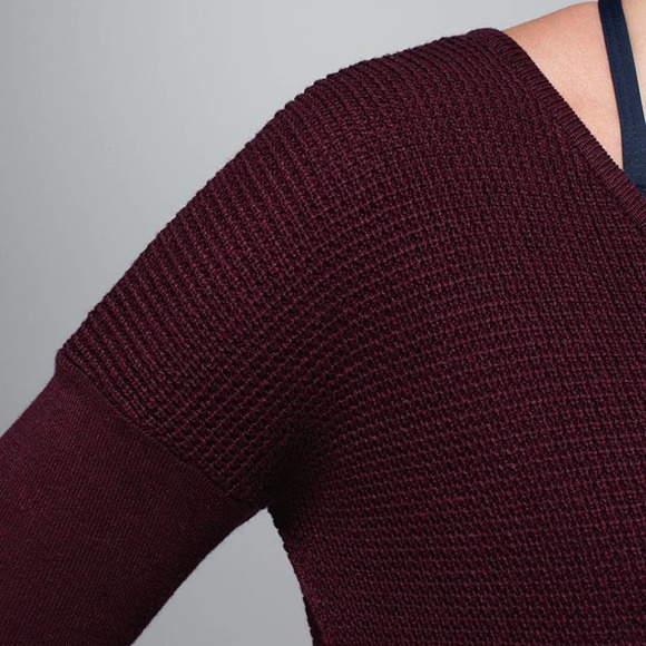 NEW Lululemon The Sweater Life Pullover in Heathered Bordeaux Drama - Picture 7 of 15